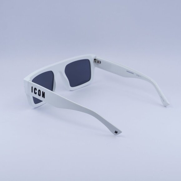🕶️ New Dsquared2 ICON 0008/S 0VK6 IR Sunglasses - White Frame, Grey Lenses - Picture 6 of 10